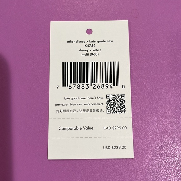 KATE SPADE DISNEY POLKA DOT LARGE CONTINENTAL WALLET Minnie Mouse - Picture 11 of 11